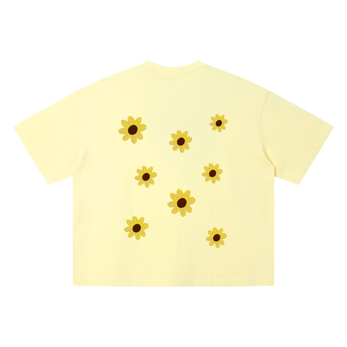 Following the Sun Tshirt — close-up of graphic and fabric texture | Overthinkers Club