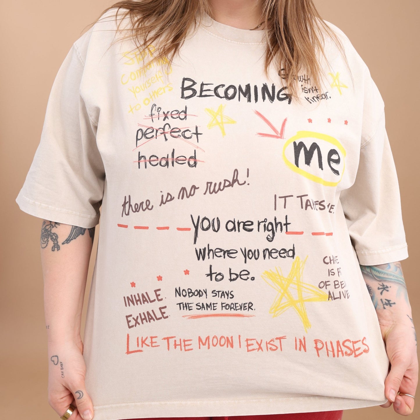 Becoming “Me” Mineral Wash T-Shirt - Overthinkers Club