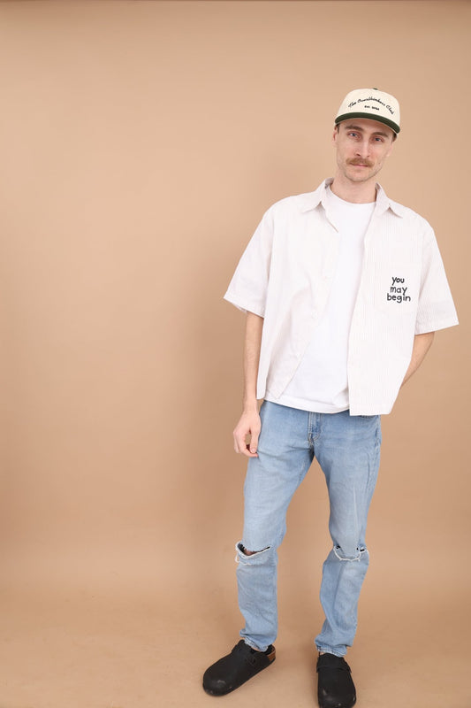 Permission to Bloom Boxy Button Up - Overthinkers Club