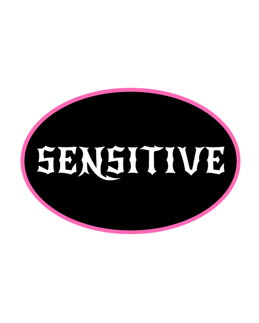 Sensitive Oval Sticker