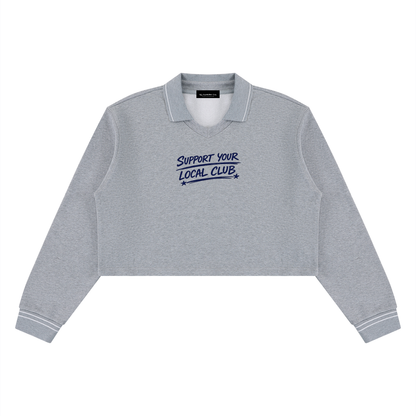 Support Your Local Club Crop Sweater