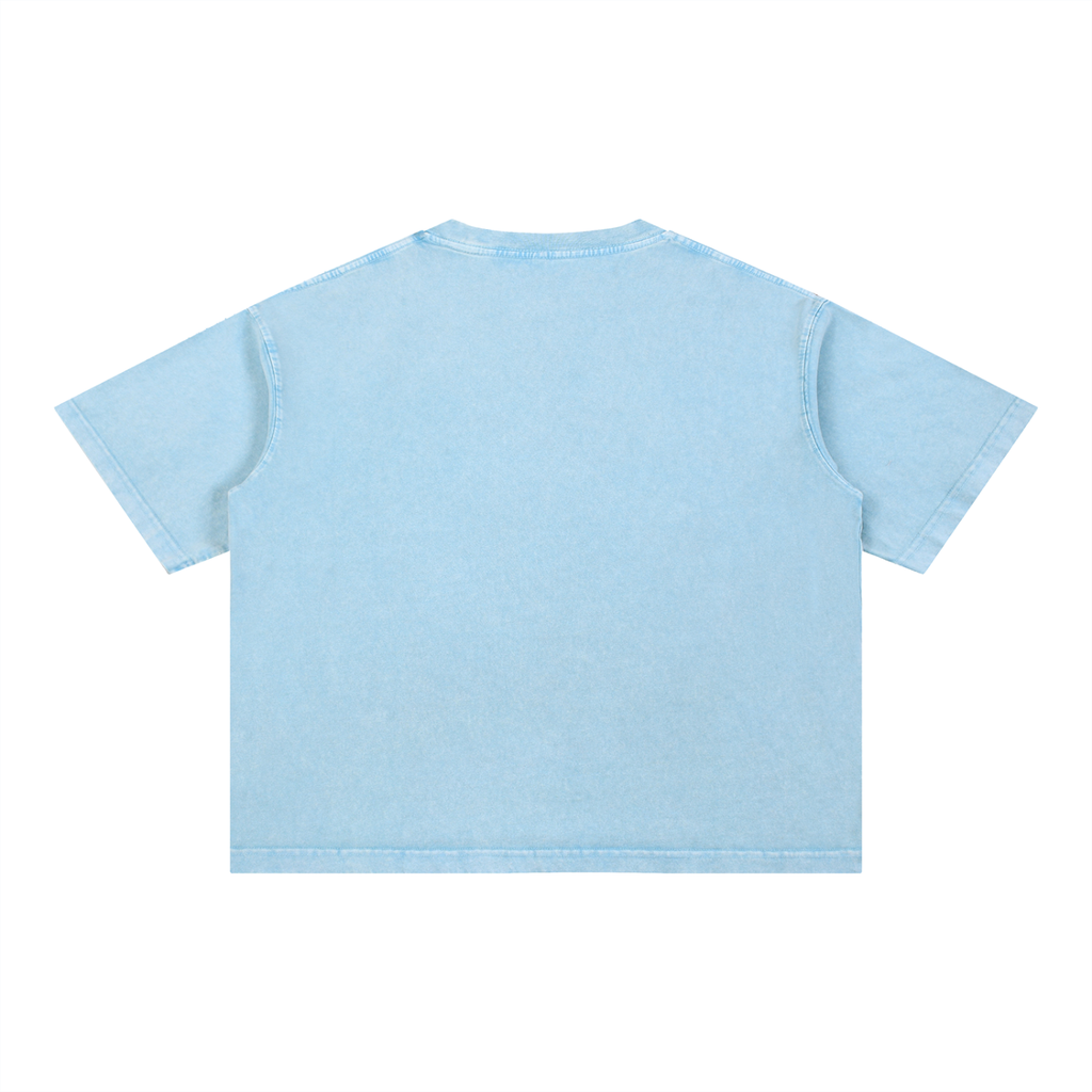 OVERSTIMULATED Tshirt — flat lay back, graphic placement detail | Overthinkers Club