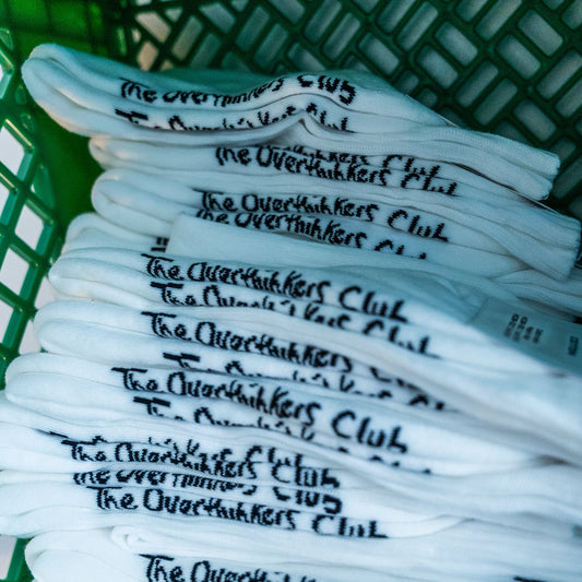 Overthinker Crew Socks - Soft Ribbed Cotton Socks Made in Italy