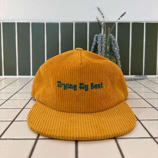 Trying My Best Corduroy 5-Panel Hat