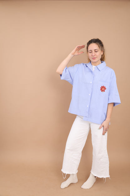 Call My Therapist Boxy Button Up