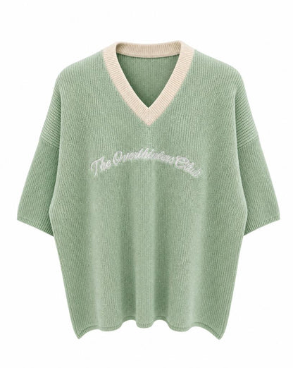 Still Here Jersey — flat lay front, seafoam colorway | Overthinkers Club