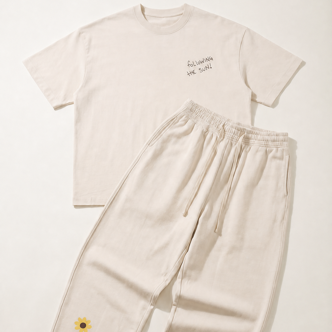 Following the Sun Tshirt — model lifestyle, front angle | Overthinkers Club