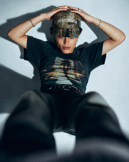 OVERSTIMULATED Camo Hat Small Logo