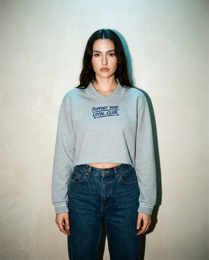 Support Your Local Club Crop Sweater