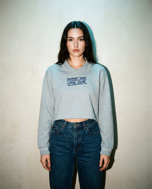 Support Your Local Club Crop Sweater