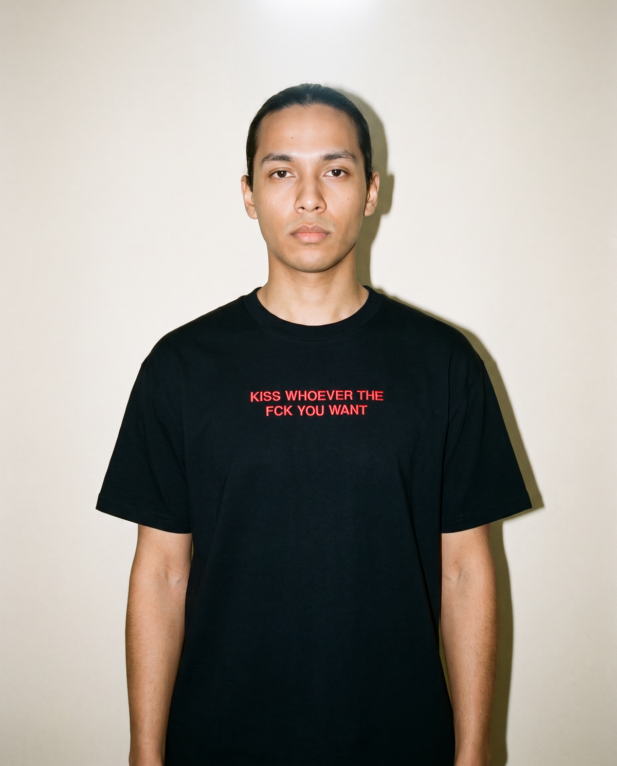 KISS WHOEVER THE FCK YOU WANT Embroidered Tshirt