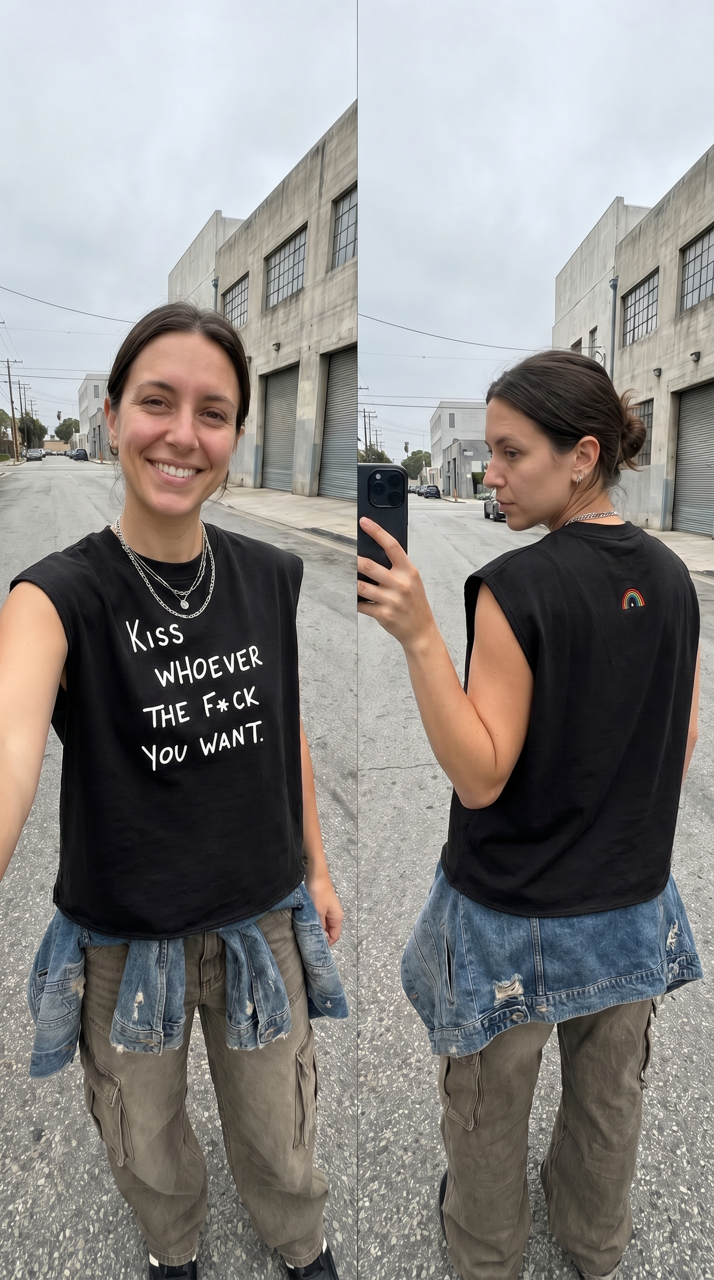 Kiss Whoever You Want Boxy Tank