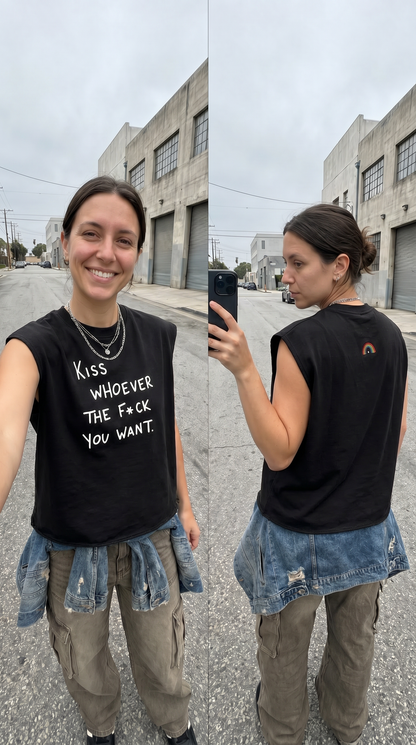 Kiss Whoever You Want Boxy Tank