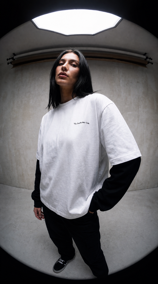 Contrast Sleeve Oversized Tee