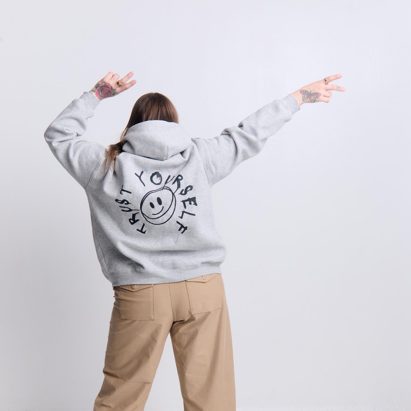 Trust Yourself Zip Through Hoodie