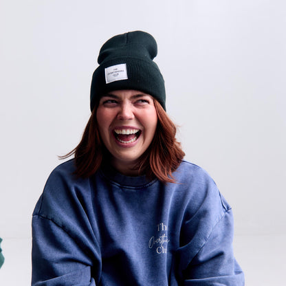 Patch Winter Beanie - Cozy Hat with Logo Patch