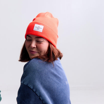 Patch Winter Beanie - Cozy Hat with Logo Patch