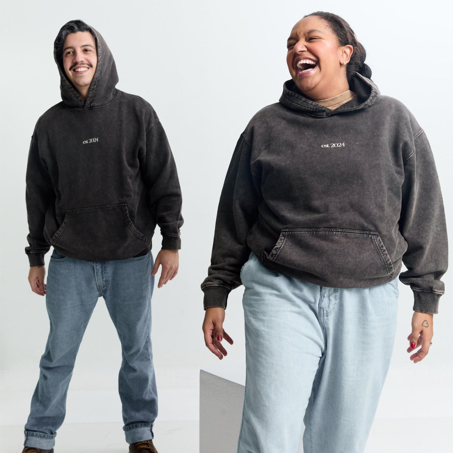 Acid Wash est. 2024 Oversized Hoodie - Overthinkers Club