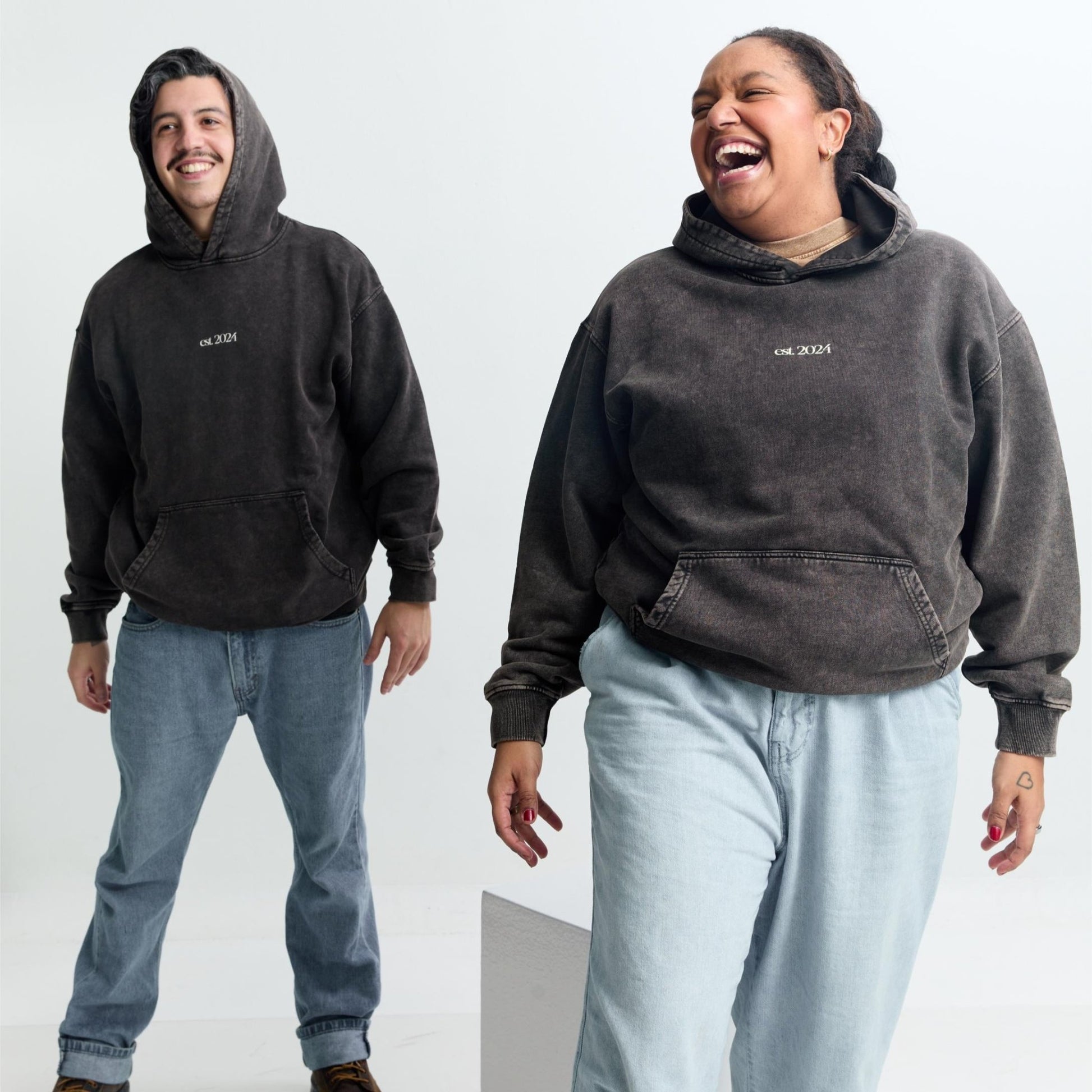 Acid Wash est. 2024 Oversized Hoodie - Overthinkers Club