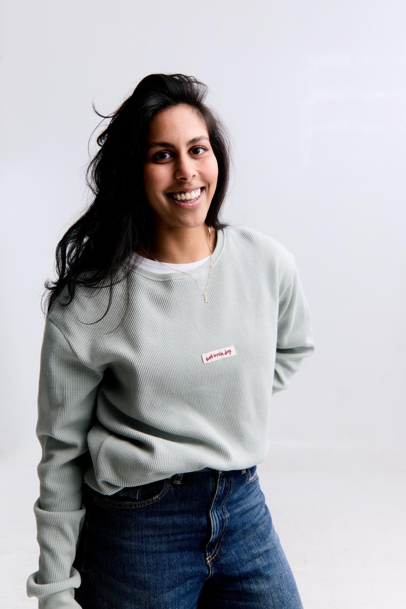 Bad Brain Day Organic Cotton Waffle Long Sleeve - Overthinkers Club