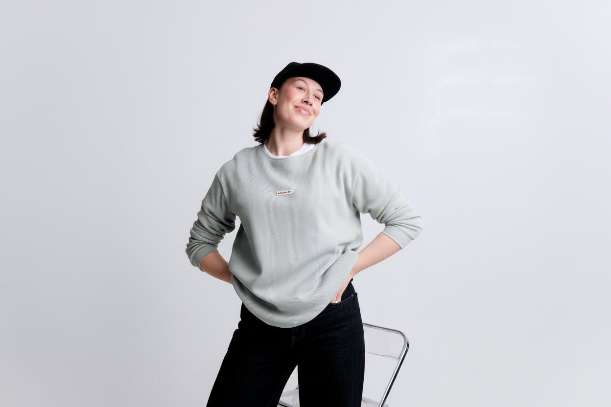 Bad Brain Day Organic Cotton Waffle Long Sleeve - Overthinkers Club