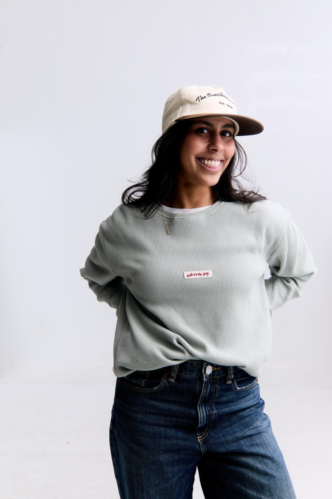 Bad Brain Day Organic Cotton Waffle Long Sleeve - Overthinkers Club