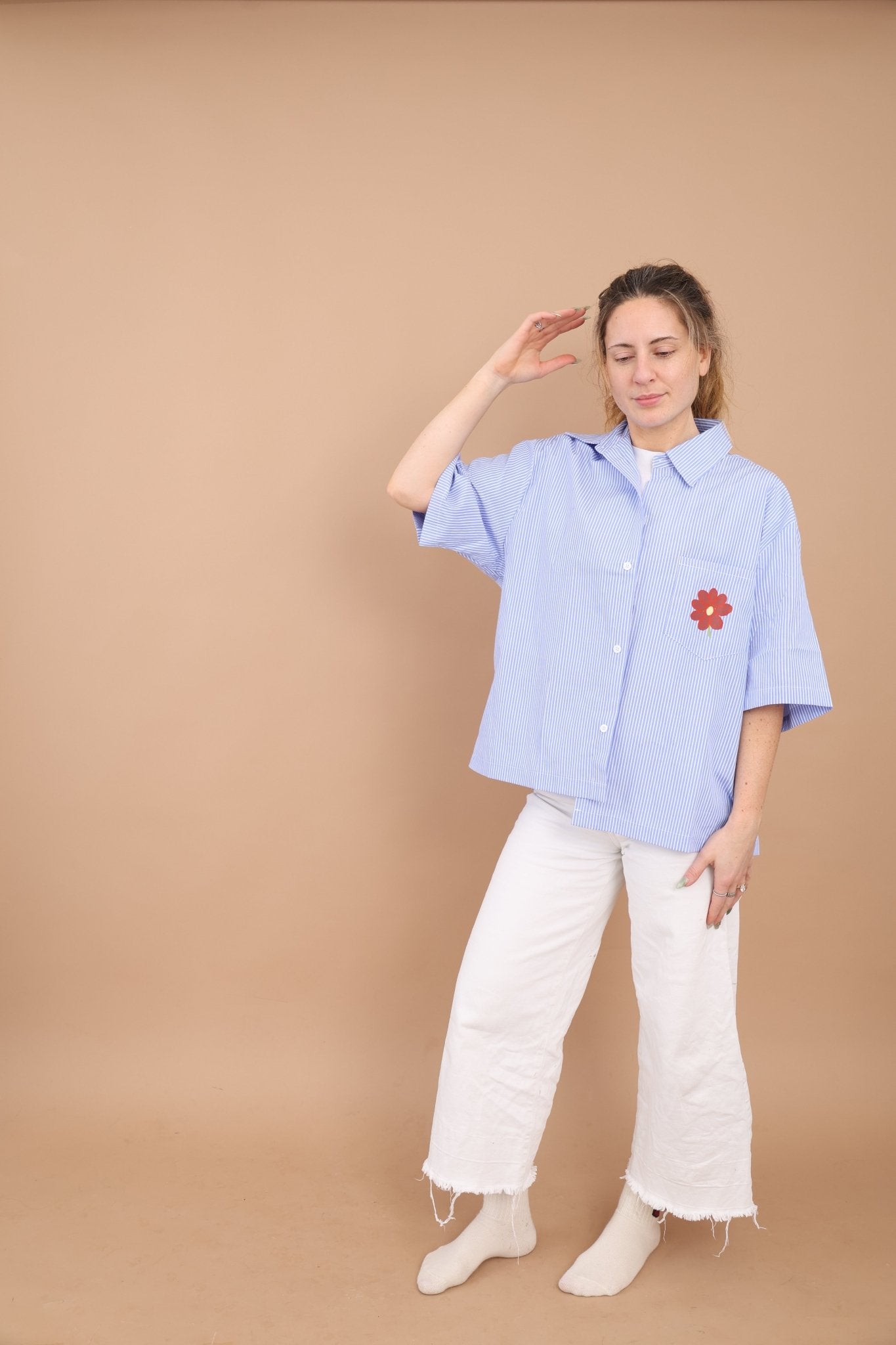 Call My Therapist Boxy Button Up - Overthinkers Club