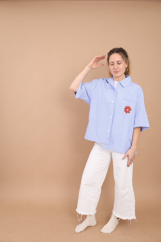 Call My Therapist Boxy Button Up - Overthinkers Club