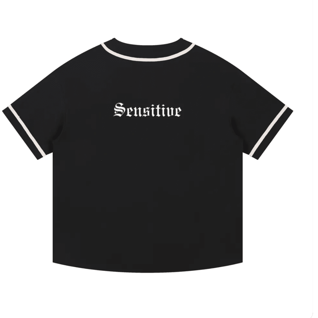 Club Sensitive Jersey Tee — model full-length outdoor lifestyle | Overthinkers Club