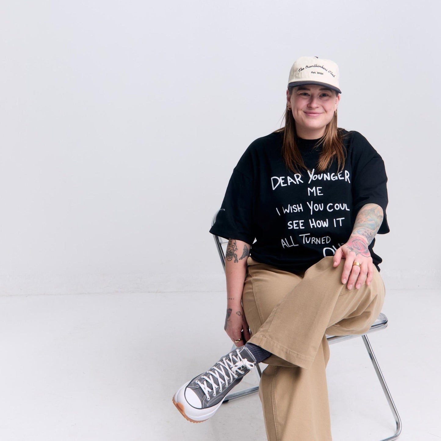 Dear Younger Me Oversized Tee - Overthinkers Club