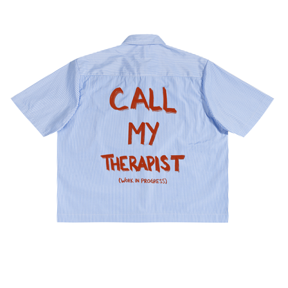 Call My Therapist Boxy Button Up