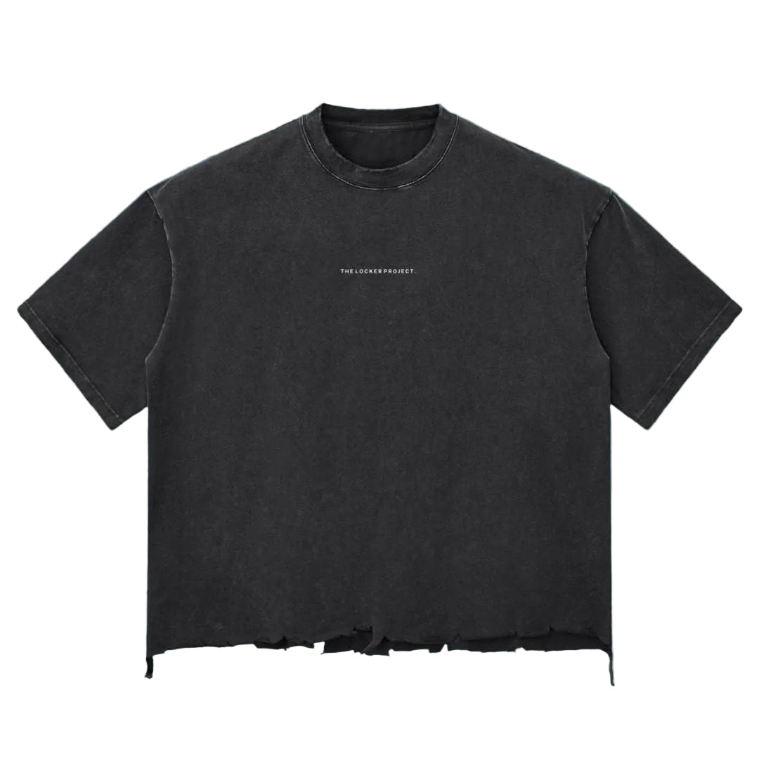 Forgiveness Vintage-Wash Tee — flat lay back, back graphic print visible | Overthinkers Club