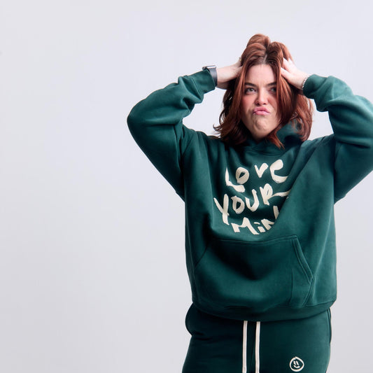 Love Your Mind Hoodie - Oversized Mental Health Awareness Sweatshirt - Overthinkers Club