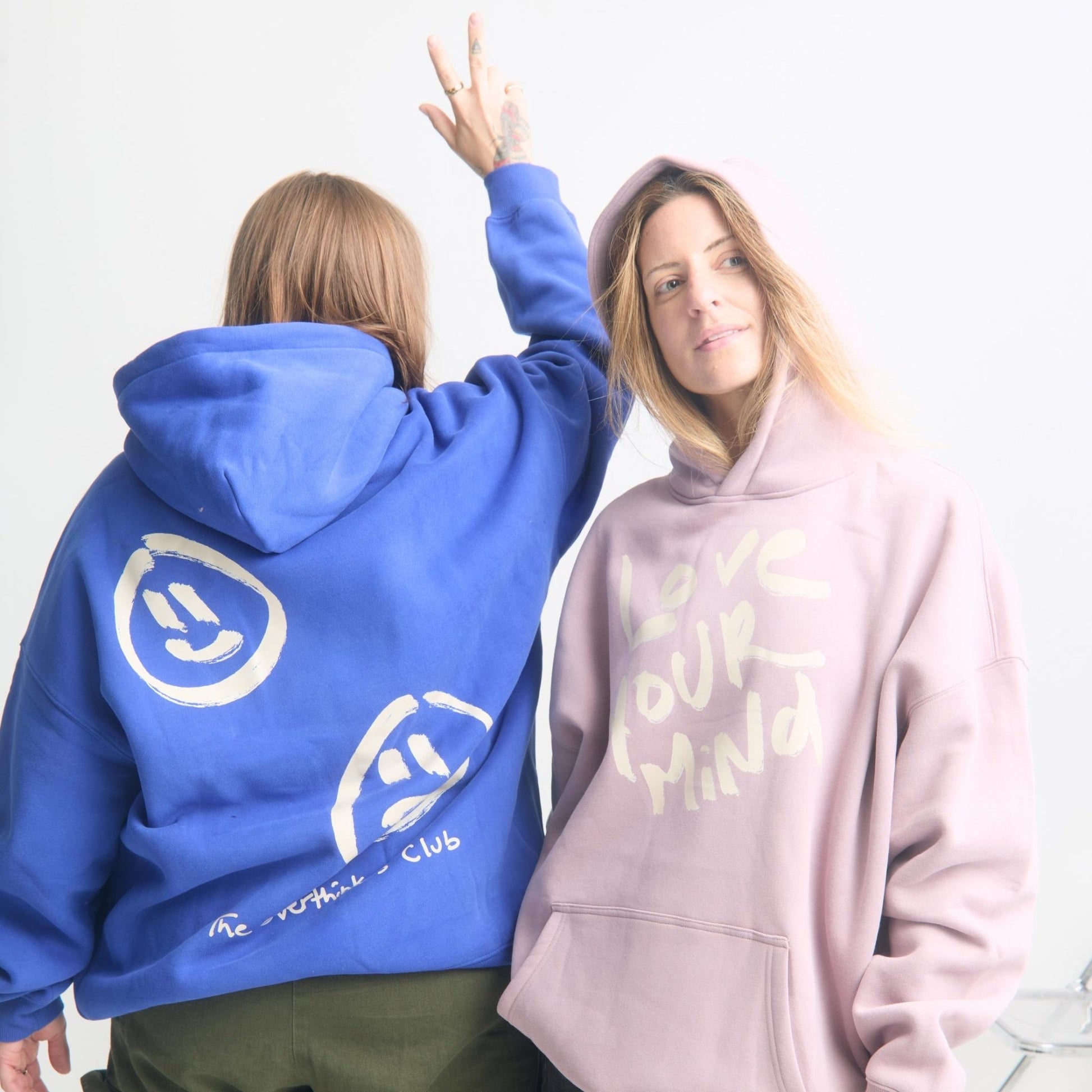 Love Your Mind Hoodie - Oversized Mental Health Awareness Sweatshirt - Overthinkers Club