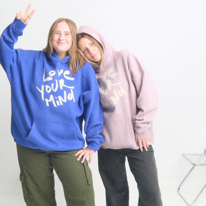 Love Your Mind Hoodie - Oversized Mental Health Awareness Sweatshirt - Overthinkers Club