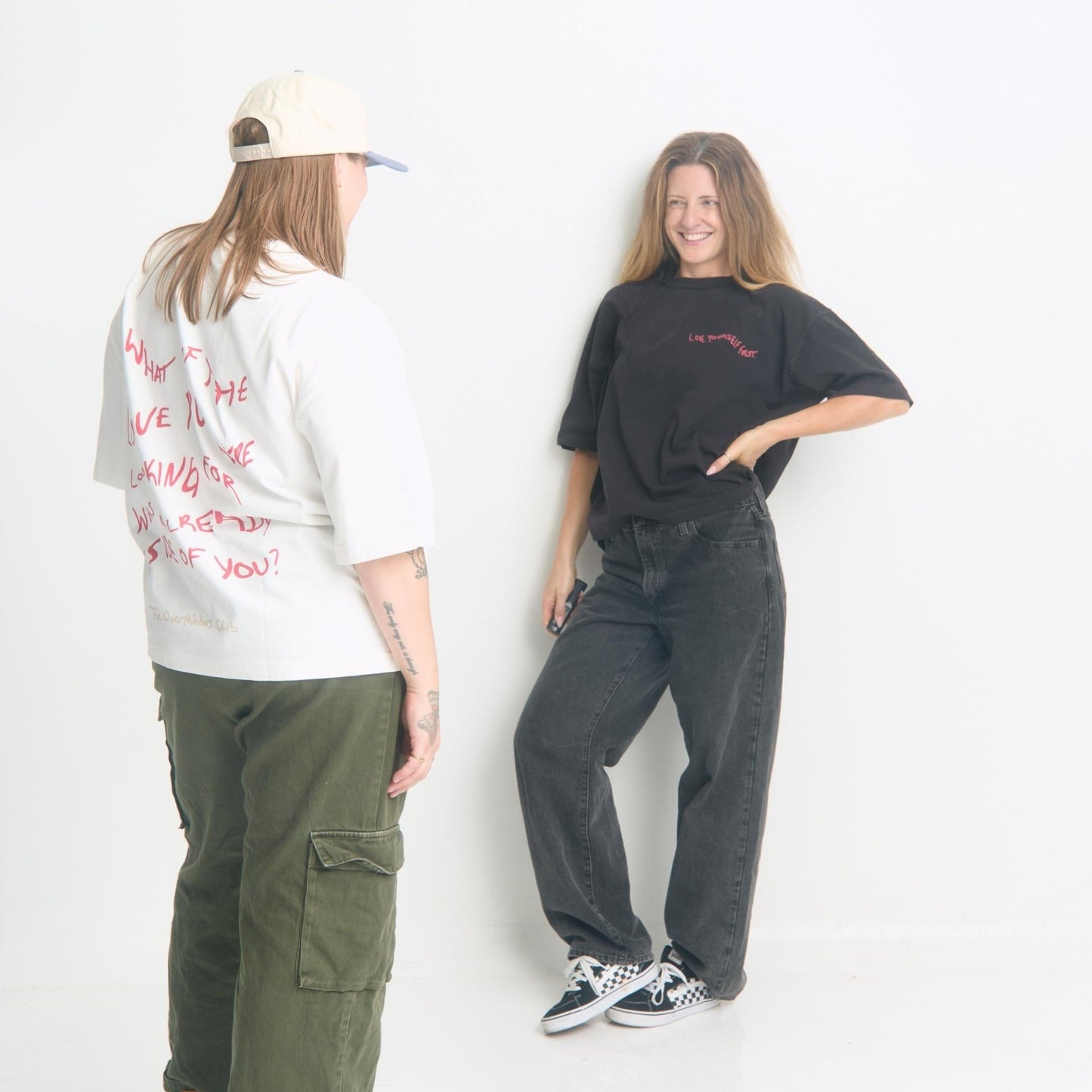 Love Yourself First Box Cut Tee - Oversized Cotton T-Shirt - Overthinkers Club