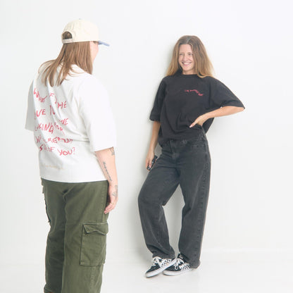 Love Yourself First Box Cut Tee - Oversized Cotton T-Shirt - Overthinkers Club