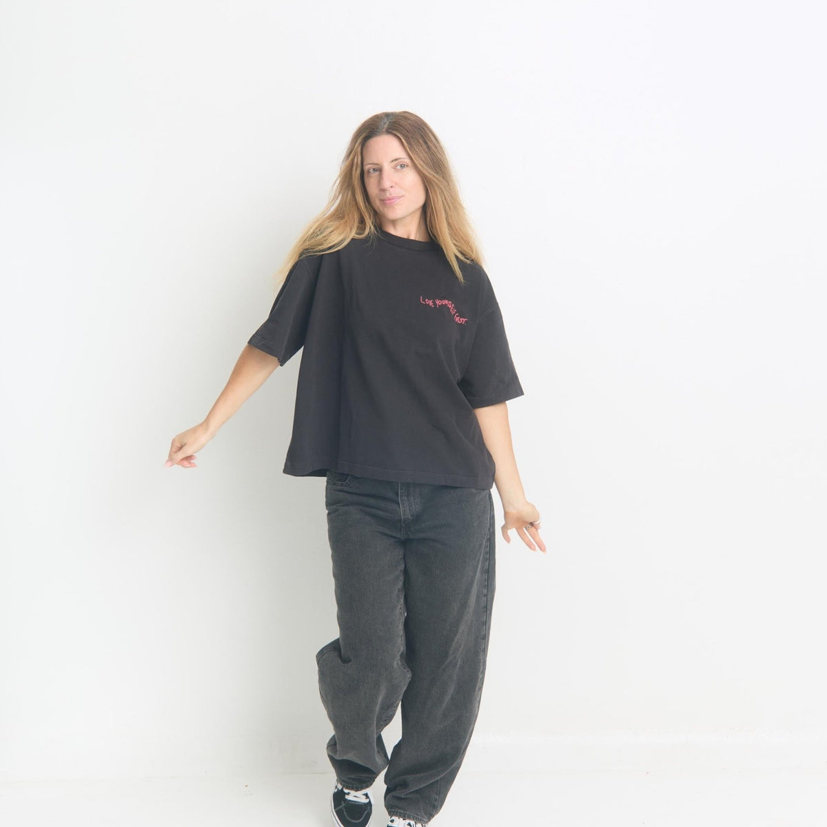 Love Yourself First Box Cut Tee - Oversized Cotton T-Shirt - Overthinkers Club