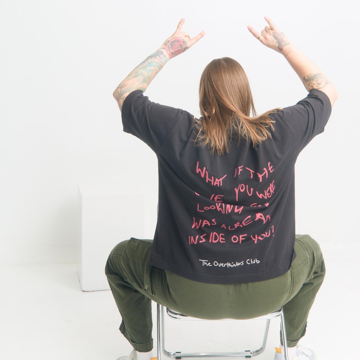 Love Yourself First Box Cut Tee - Oversized Cotton T-Shirt - Overthinkers Club