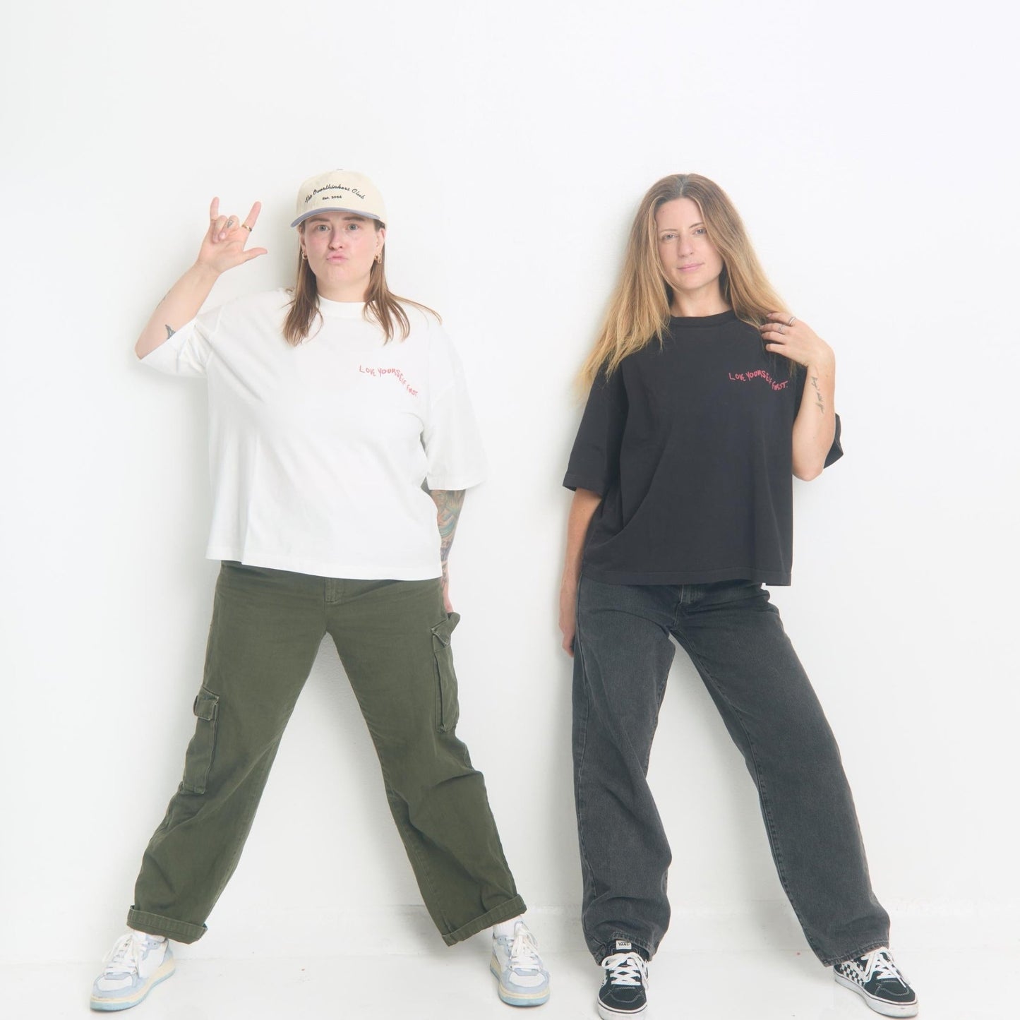 Love Yourself First Box Cut Tee - Oversized Cotton T-Shirt - Overthinkers Club