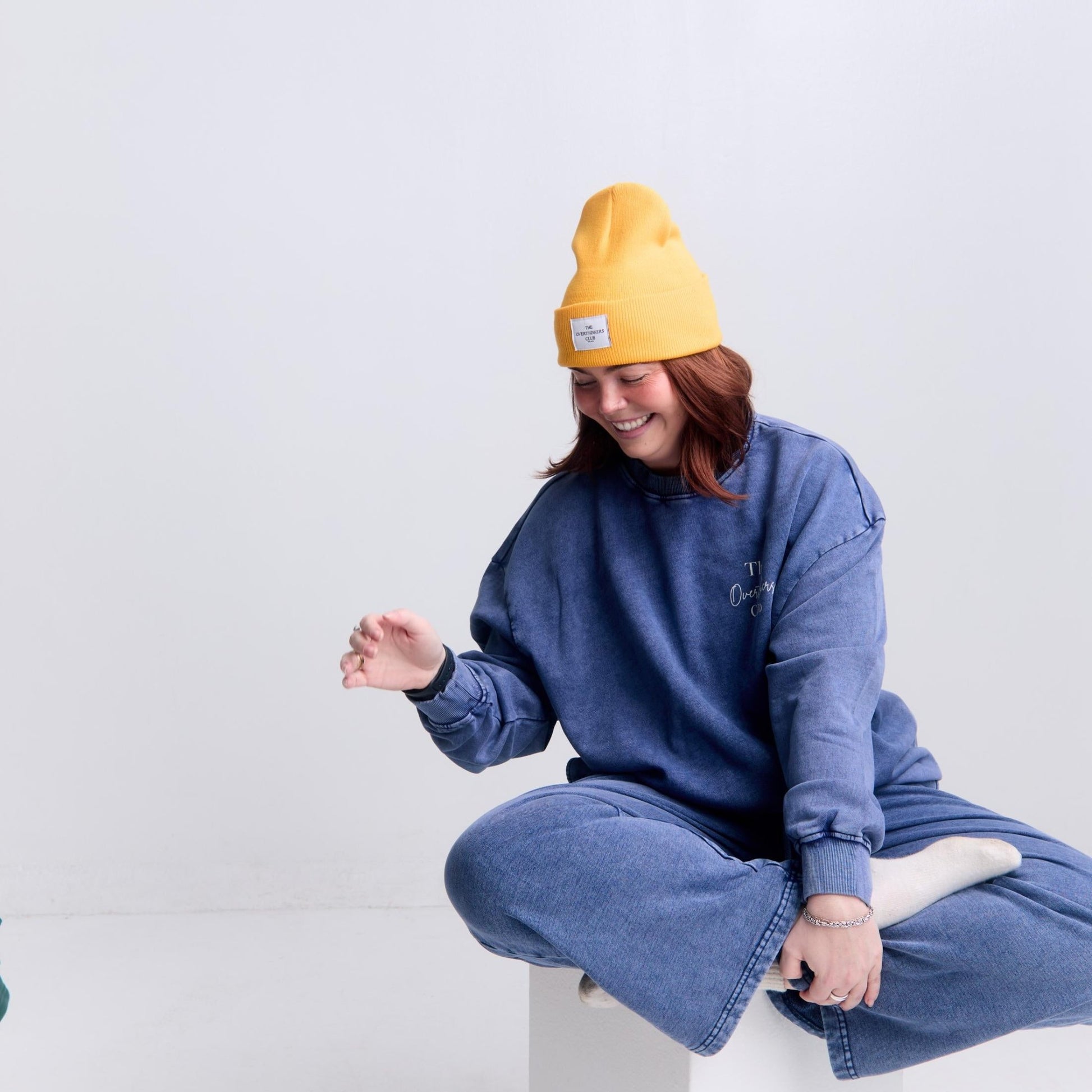 Oversized Cotton Crewneck Sweatshirt - Heavyweight Unisex Pullover - Overthinkers Club