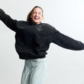 Oversized Cotton Crewneck — flat lay front, heavyweight cotton | Overthinkers Club