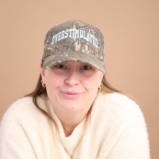 OVERSTIMULATED Camo Dad Hat - Overthinkers Club