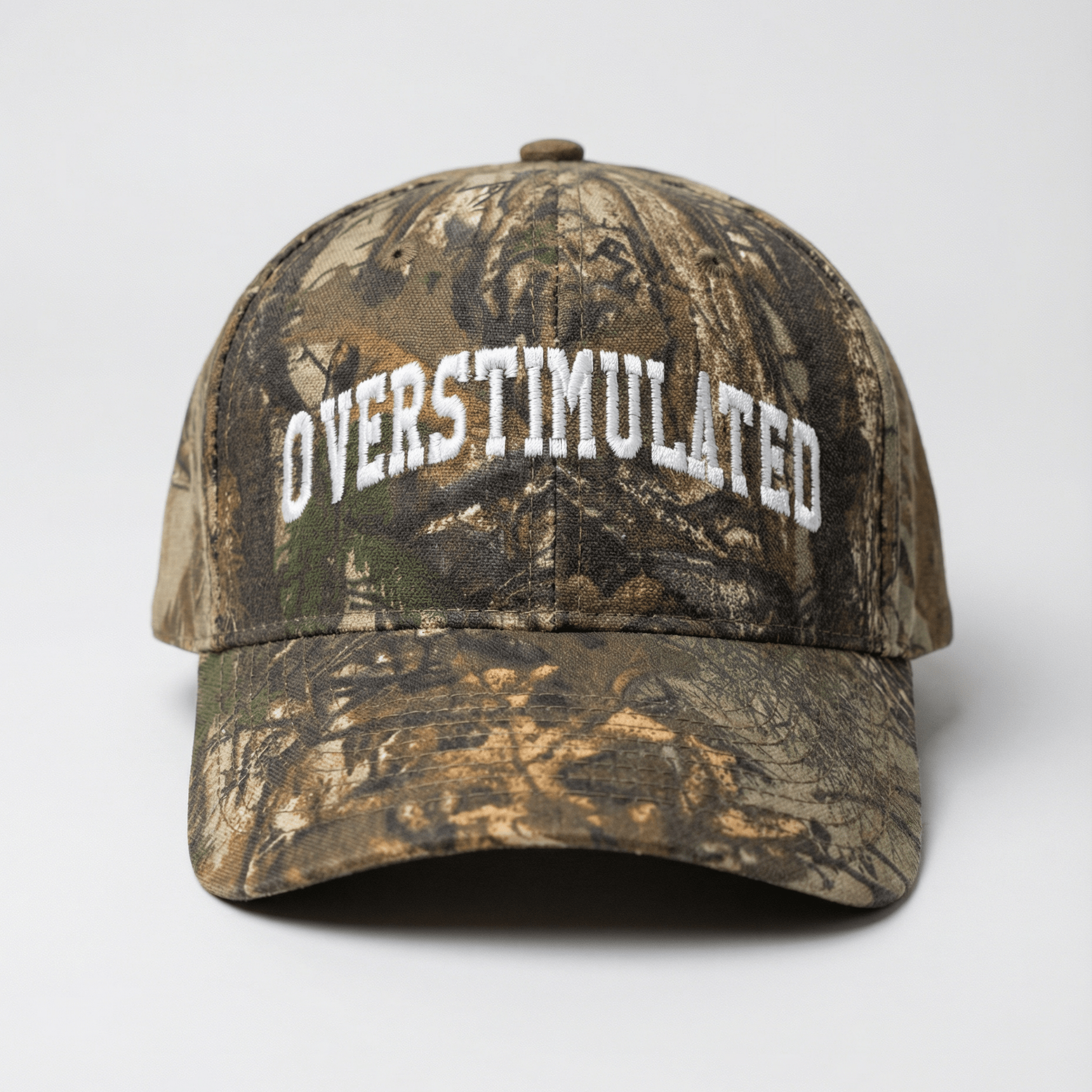 OVERSTIMULATED Camo Dad Hat - Overthinkers Club