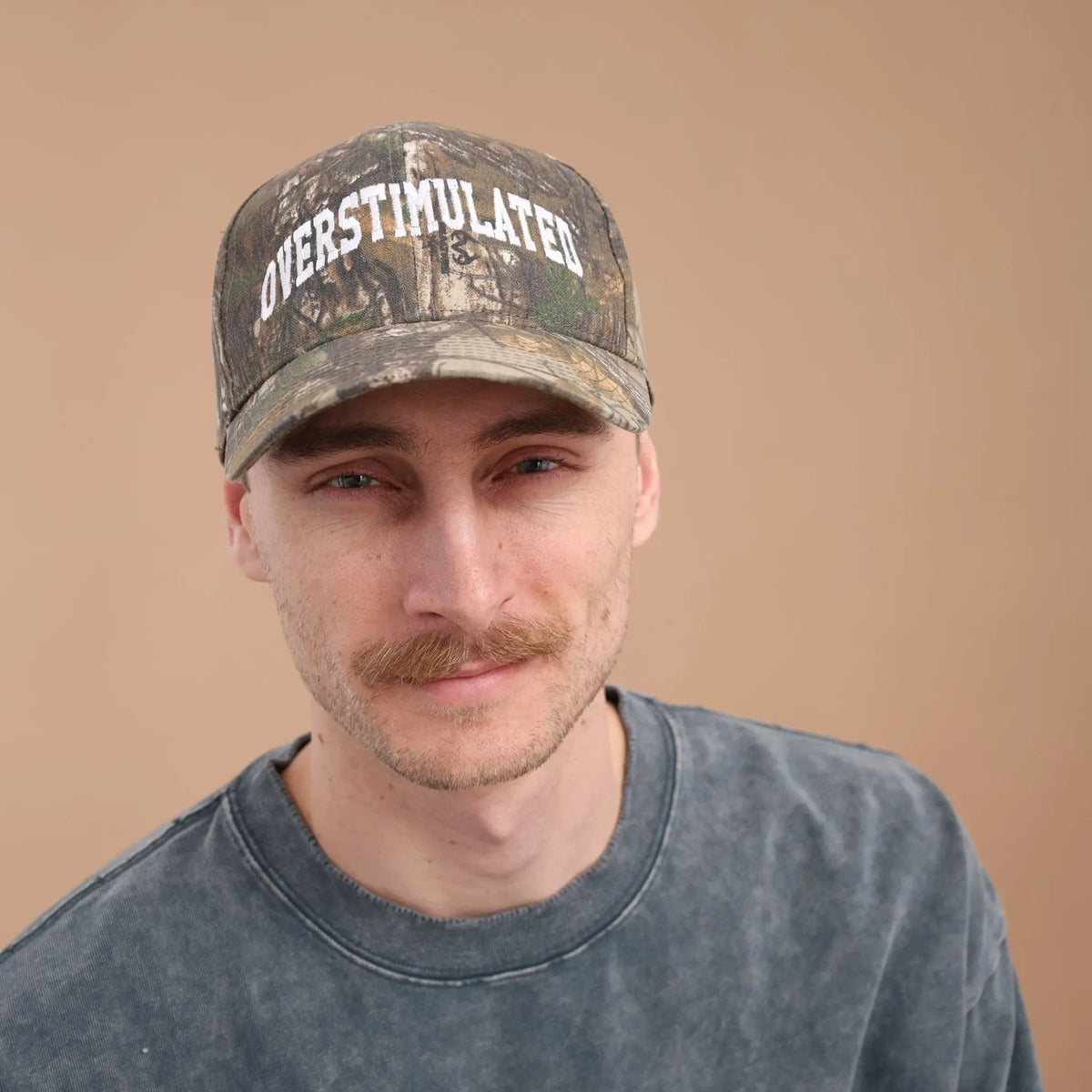 OVERSTIMULATED Camo Dad Hat - Overthinkers Club