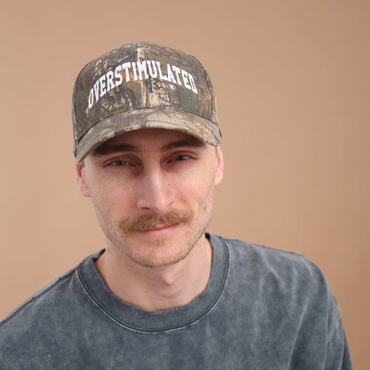 OVERSTIMULATED Camo Dad Hat - Overthinkers Club