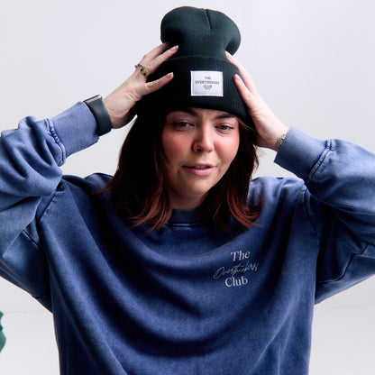 Patch Winter Beanie - Cozy Hat with Logo Patch - Overthinkers Club