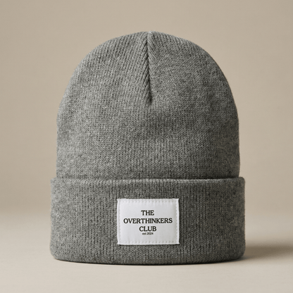 Patch Winter Beanie - Cozy Hat with Logo Patch - Overthinkers Club