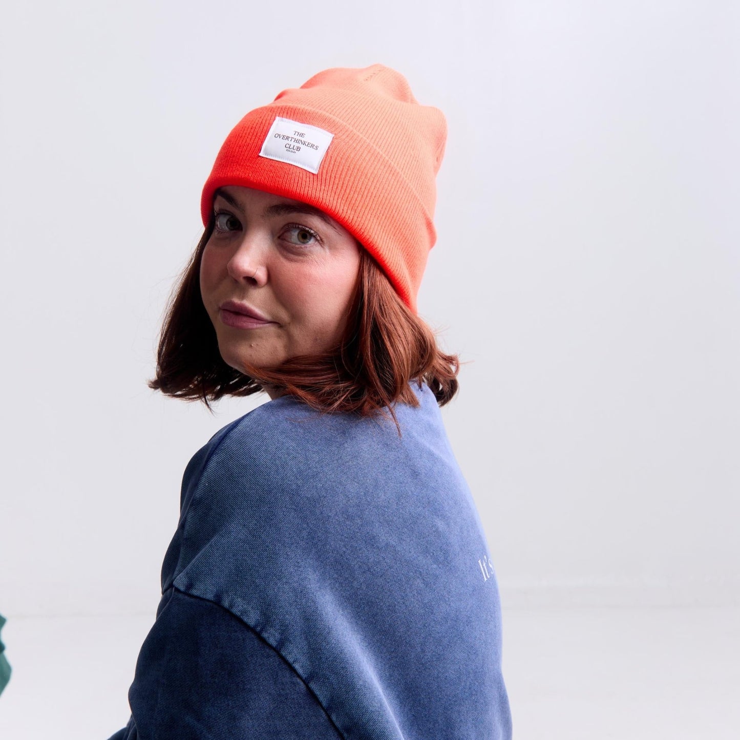 Patch Winter Beanie - Cozy Hat with Logo Patch - Overthinkers Club