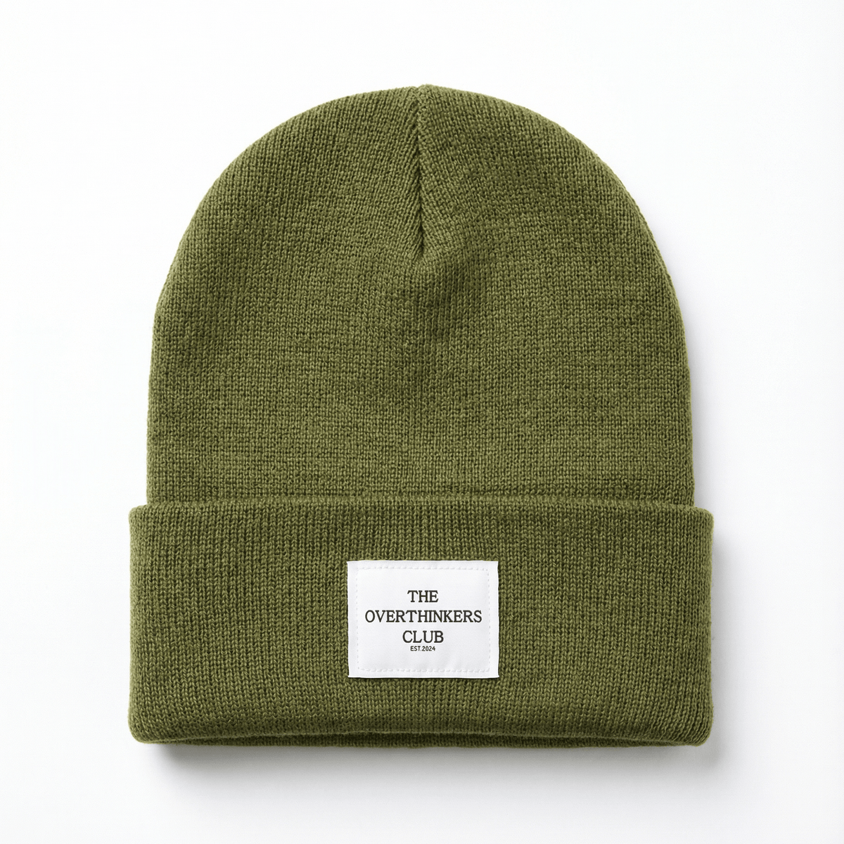 Patch Winter Beanie - Cozy Hat with Logo Patch - Overthinkers Club
